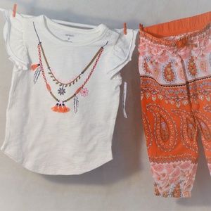 Carters Infant 2 piece outfit. Size 9 mos